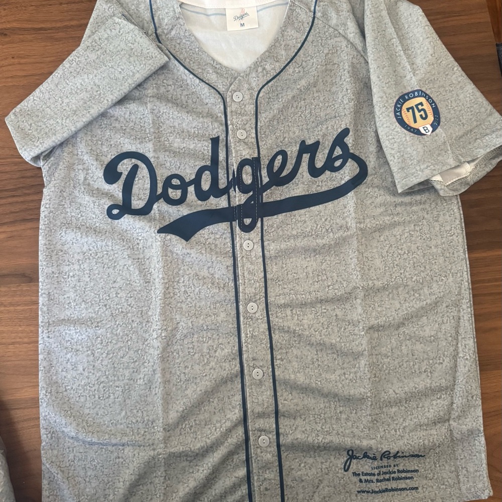Bundle! 
Jackie Robinson Gray Dodgers Baseball Jersey